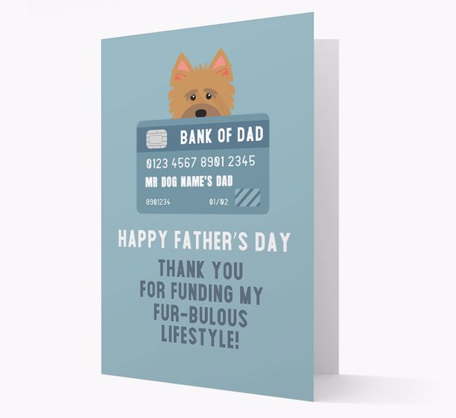 Personalized 'Bank of Dad' Card with {breedFullName} Icon